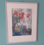 Bloemstilleven Cor Heeck (1910-1992) aquarel in lijst, Ophalen
