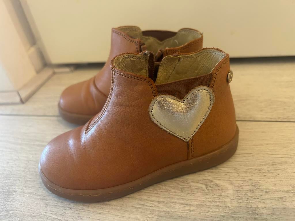 Naturino leren laarsjes maat 22, Kinderen en Baby's, Babykleding | Schoentjes en Sokjes, Verzenden, Zo goed als nieuw, Meisje