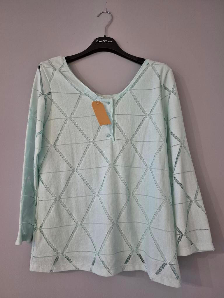 Lichtgroene blouse met lange mouwen T3, Kleding | Dames, T-shirts, Ophalen of Verzenden, Lange mouw, Groen, Pauline b