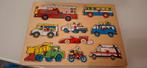Houten voertuigen puzzel voor kinderen, 2 tot 4 jaar, 10 tot 50 stukjes, Ophalen of Verzenden, Zo goed als nieuw