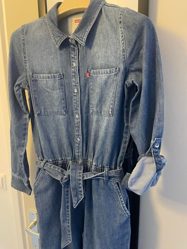 Levi's denim jumpsuit - Maat 14A (ca. 158 cm), Ophalen of Verzenden, Zo goed als nieuw, Maat 34 (XS) of kleiner, Blauw