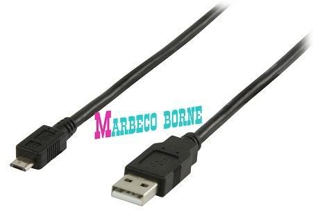 USB kabel, USB-Micro USB, Micro USB kabel, 200cm lang, Telecommunicatie, Mobiele telefoons | Toebehoren en Onderdelen, Nieuw, Overige merken
