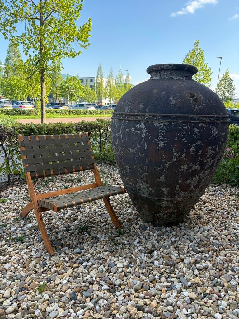 Oude Terracotta Pot Olijfkruik Olijfpot Vaas XXL, Tuin en Terras, Ophalen