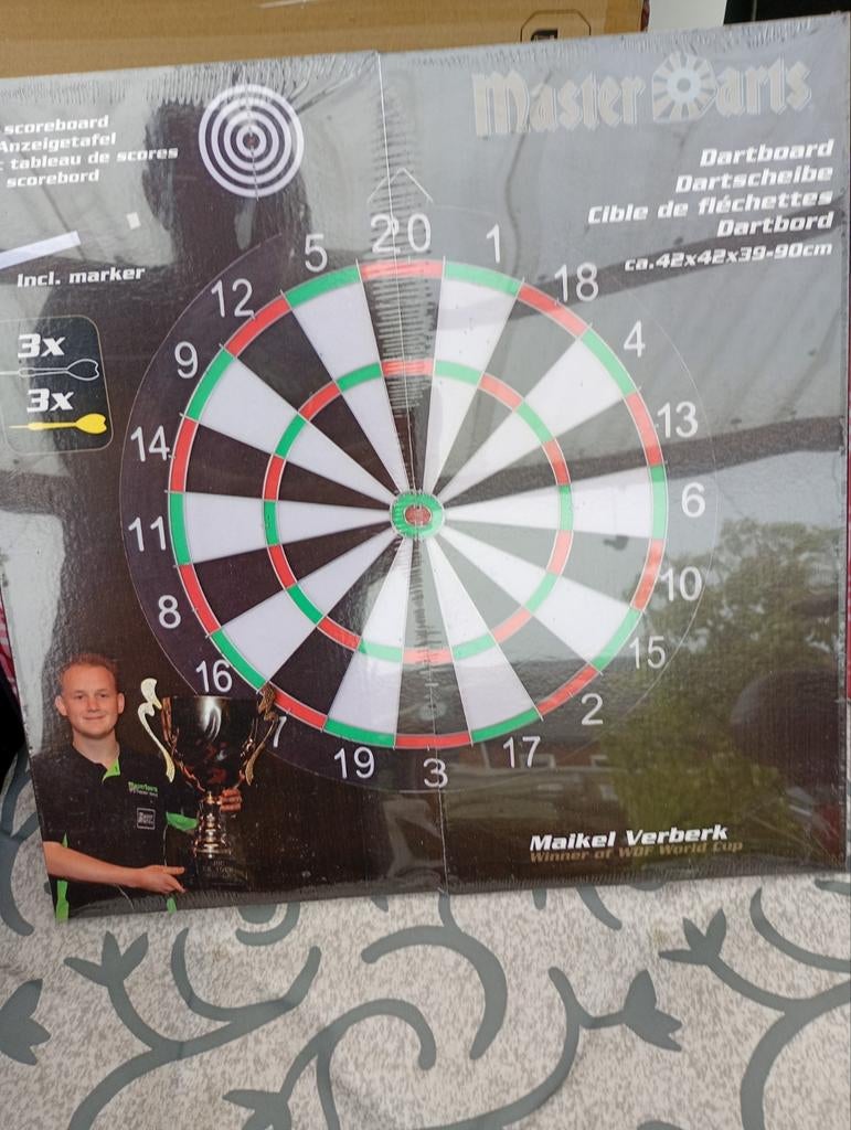 Master Darts Dartbord met pijlen en scorebord, Ophalen of Verzenden