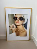 Schilderij met poster gouden rand, 50 tot 75 cm, Ophalen of Verzenden, Zo goed als nieuw, Schilderij