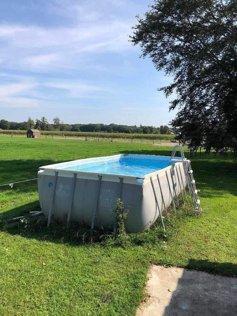 Intex Ultra Frame zwembad incl. pomp & zoutwatersysteem, Gebruikt, 300 cm of meer, Rechthoekig, Ophalen