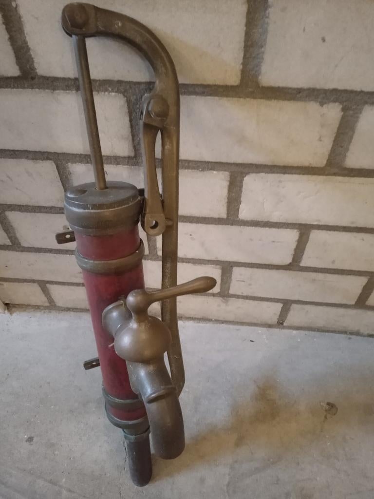 Antieke Koperen en Messing Pomp - Decoratief, Antiek en Kunst, Antiek | Koper en Brons, Ophalen of Verzenden