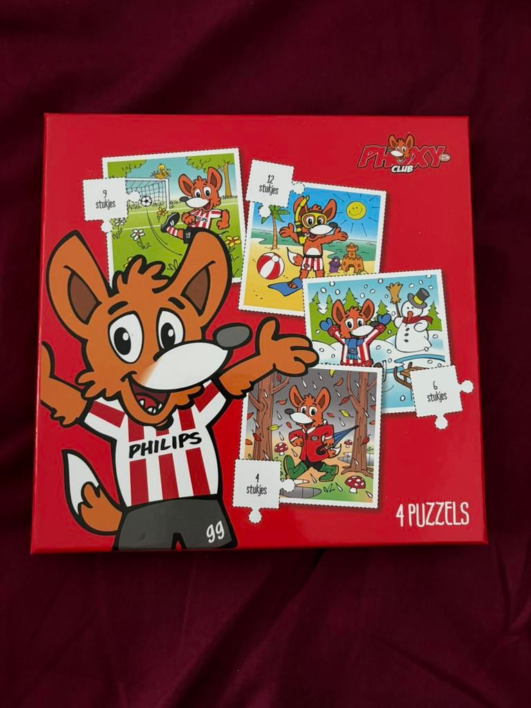 4 PSV puzzels (seizoenen), Ophalen of Verzenden, Zo goed als nieuw