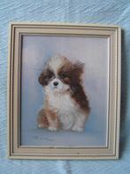 schilderijtje Hondje nr WW 145, Minder dan 50 cm, Gebruikt, Verzenden, Schilderij