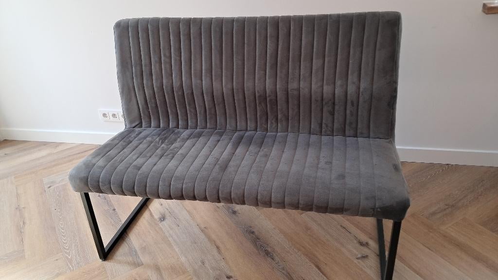 Eetkamerstoelen + bank, Huis en Inrichting, Stoelen, Ophalen, Gebruikt, Vier, Stof