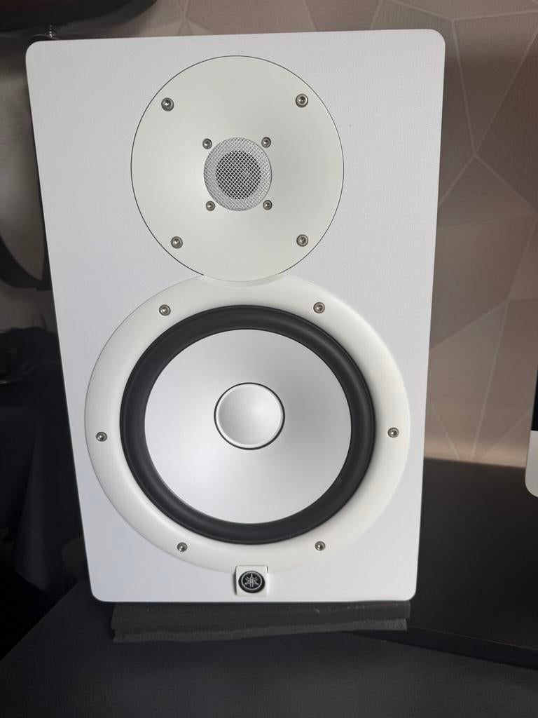 Set Yamaha Hs8 studio monitors wit, Audio, Tv en Foto, Luidsprekers, Ophalen, Zo goed als nieuw, Front, Rear of Stereo speakers