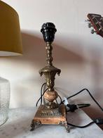 Vintage messing onyx lampenvoet - Nieuw snoer, Ophalen of Verzenden