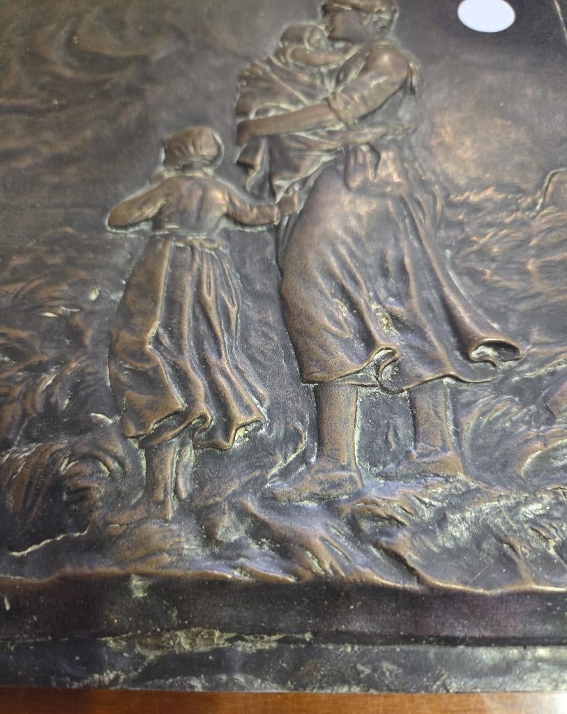 Bronzen plaquette naar Philip Sadée, Ophalen of Verzenden, Brons