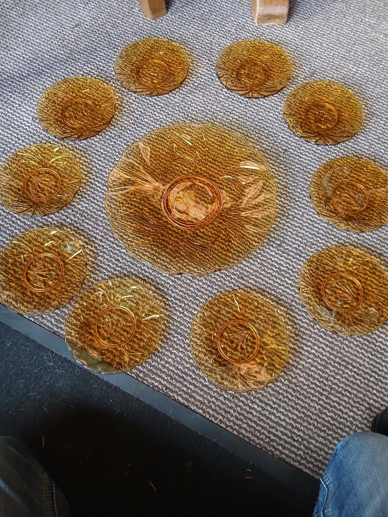 Taart schaal, Ophalen of Verzenden, Zo goed als nieuw, Rond, Glas