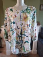 Gerry Weber wildlife top creme groen kleurrijk 46, Overige kleuren, Verzenden, Maat 46/48 (XL) of groter, Zo goed als nieuw