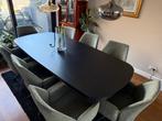 Zo goed als nieuwe eettafel (100x220) met 9 stoelen, Ophalen, 100 tot 150 cm, 200 cm of meer, Zo goed als nieuw