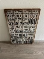Houten tekstbord met motiverende quotes, Ophalen, Zo goed als nieuw
