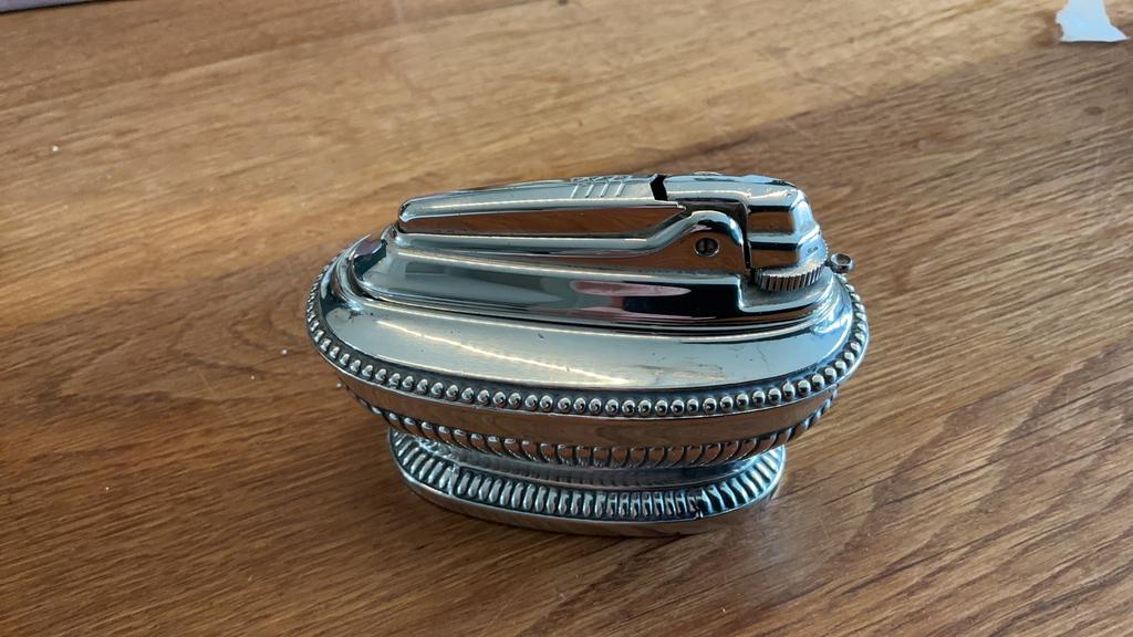 Vintage Ronson Tafelaansteker verzilverd, Ophalen of Verzenden, Gebruikt, Aansteker