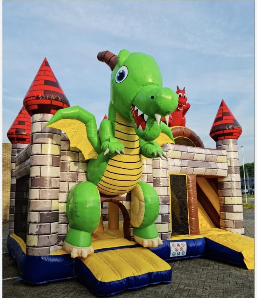 Springkussen “Draak” te huur, Ophalen of Verzenden, Zo goed als nieuw, Overige