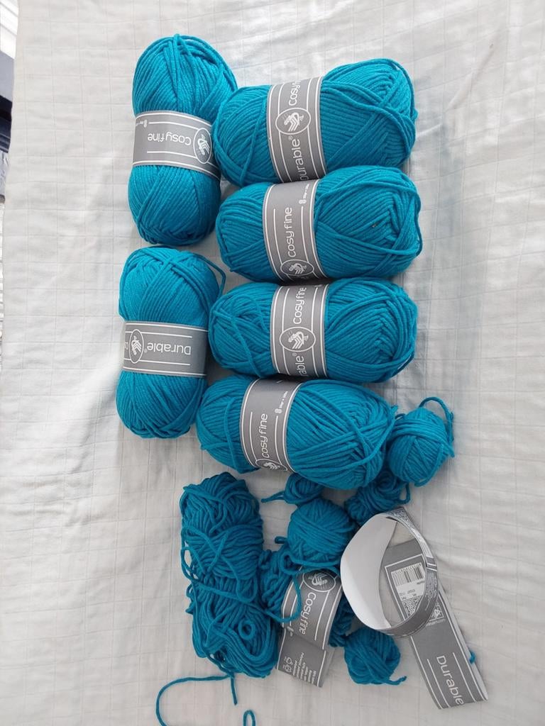 Durable Cosy Fine Garen - Turquoise (6 bollen), Hobby en Vrije tijd, Breien en Haken, Ophalen of Verzenden, Zo goed als nieuw