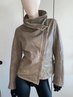 Ontzettend mooie zgan echte leer jas merk Oakwood in maat L, Ophalen of Verzenden, Zo goed als nieuw, Groen