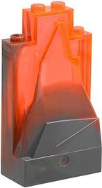 Lego rots/rock Paneel 2x4x6 trans oranje/donker grijs 2 stuk, Ophalen of Verzenden, Gebruikt, Losse stenen, Lego