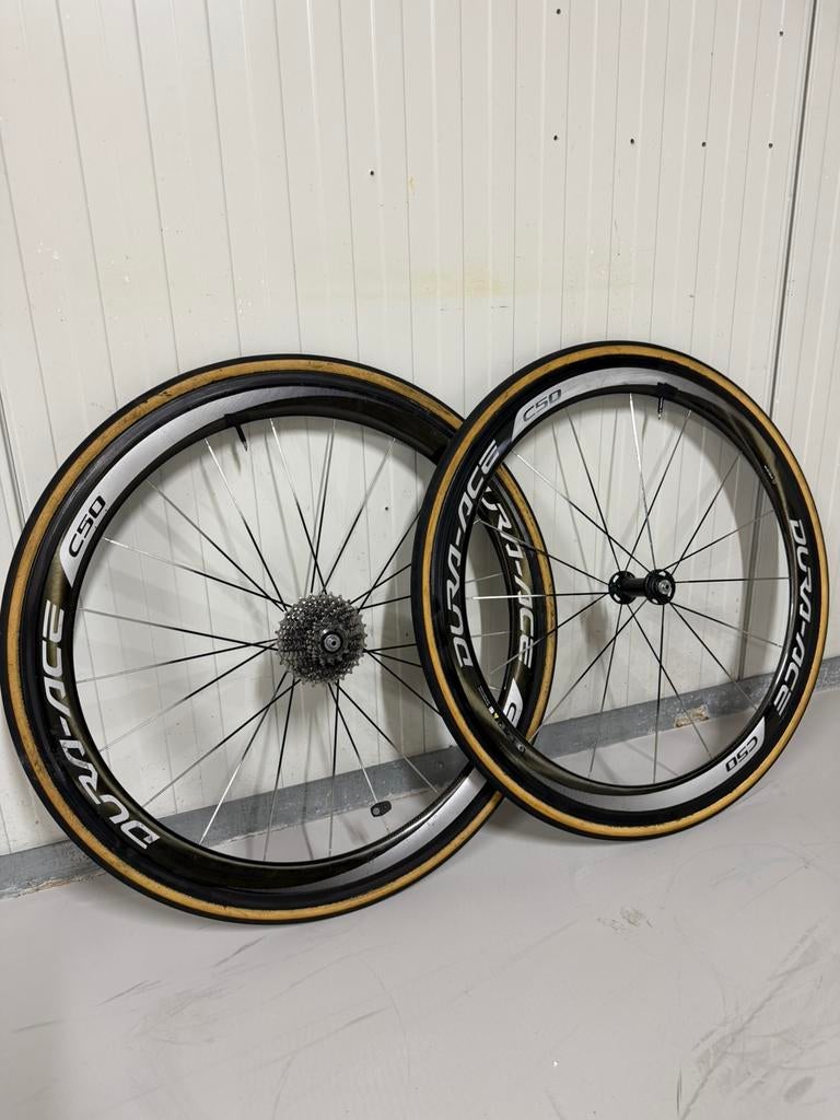 Dura Ace C50 carbon wielset, Gebruikt, Shimano, Ophalen of Verzenden, Racefiets