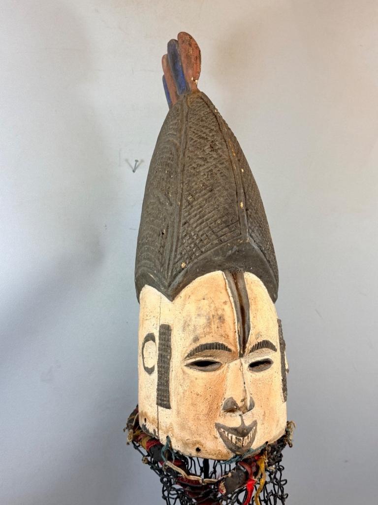 260348 Afrikaans Igbo Agbogho Mmuo Masker - Nigeria, Antiek en Kunst, Ophalen of Verzenden