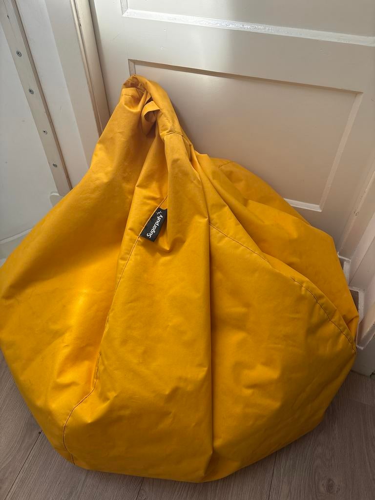 Gele Sugarpufy Zitzak - Comfortabel en Stijlvol, Ophalen, Gebruikt, Geel, Zitzak