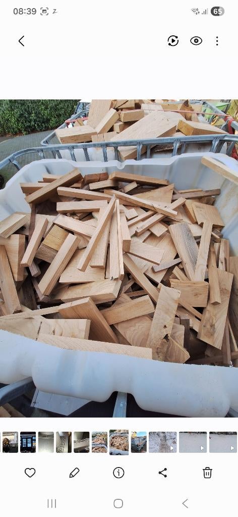 Brandhout, Tuin en Terras, Minder dan 3 m³, Ophalen of Verzenden, Eikenhout, Blokken