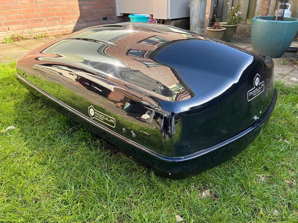 Dakkoffer Ciao Modula zwart glans 340 liter, Auto diversen, Dakkoffers, Ophalen