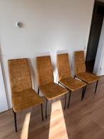 Set van 4 eettafelstoelen, Huis en Inrichting, Ophalen, Gebruikt, Bruin, Vier