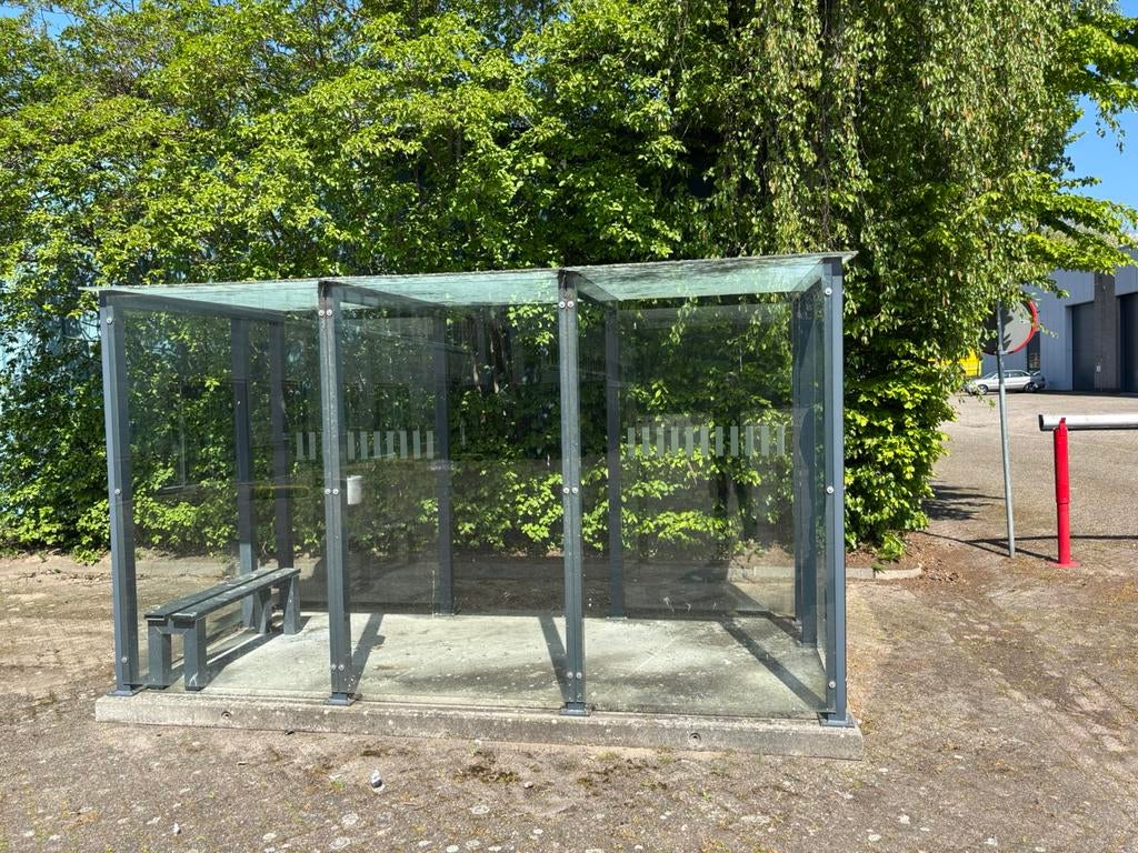Rook abri glas op betonplaat 2 stuks, Tuin en Terras, Overkappingen, Ophalen, Gebruikt, Overige typen
