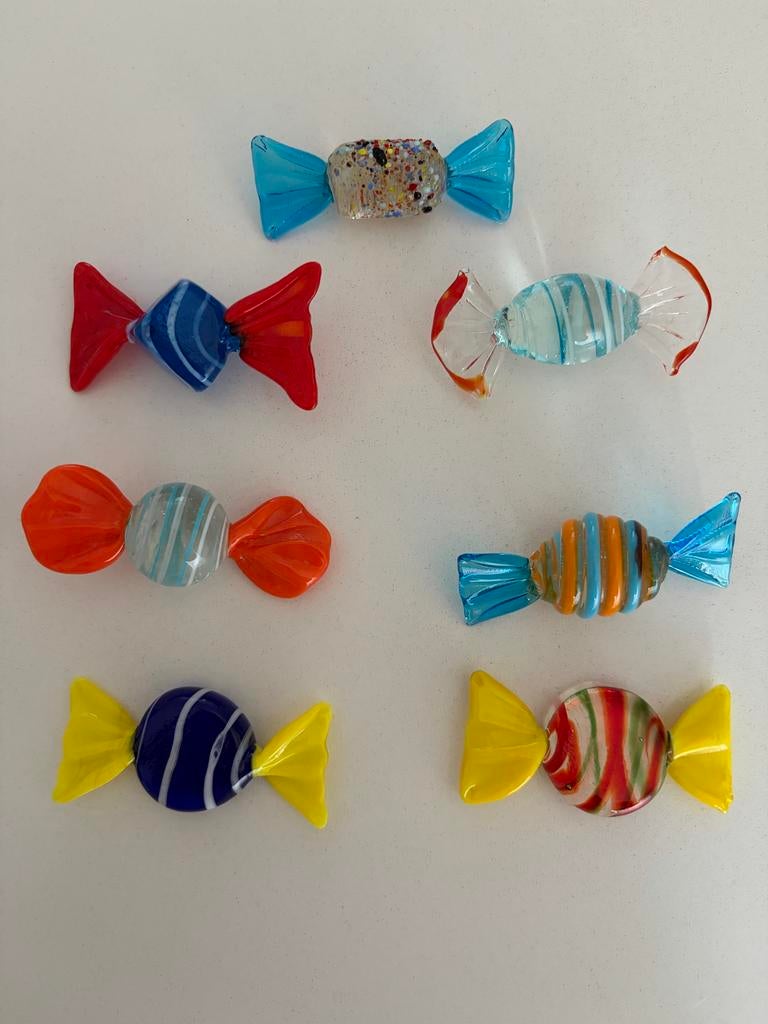 Murano glas gekleurde snoepjes, Ophalen of Verzenden