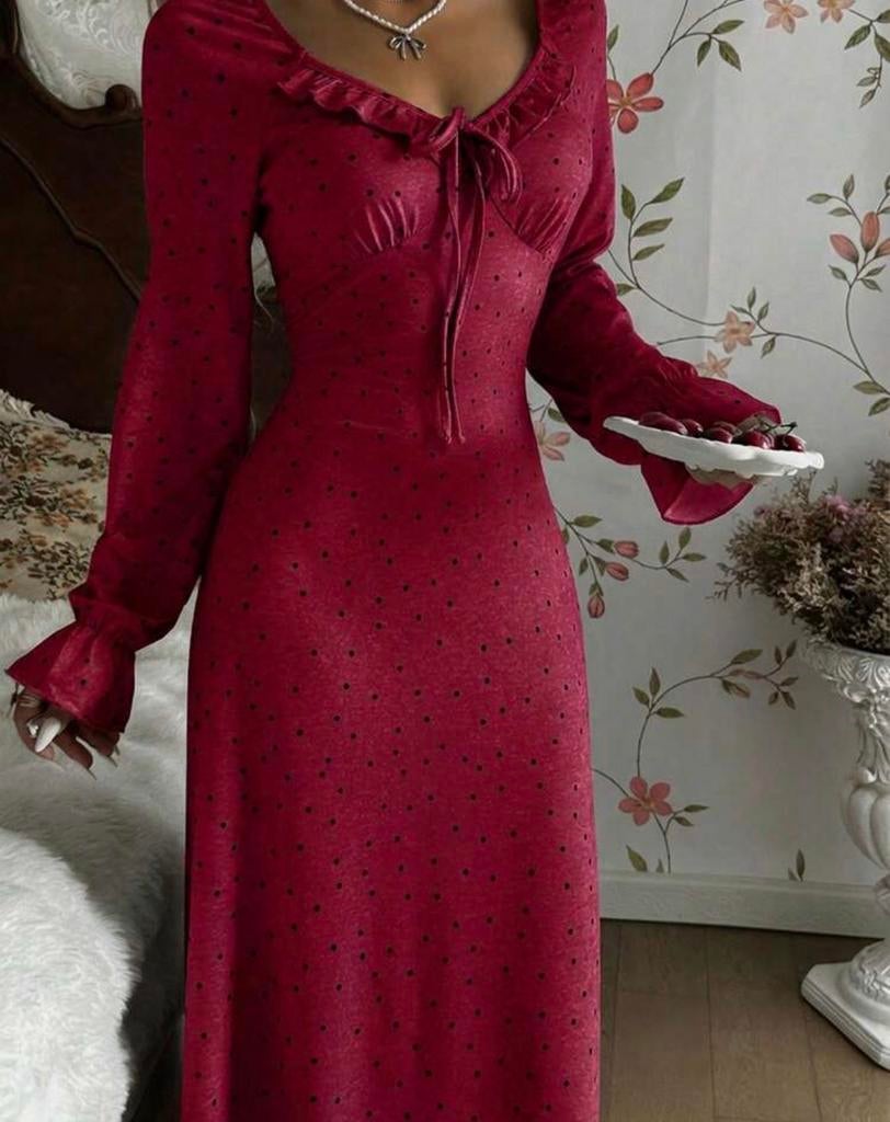 Nieuw rode jurkje maxi jurk rood maat L, Kleding | Dames, Maat 38/40 (M), Galajurk, Ophalen of Verzenden, Zo goed als nieuw