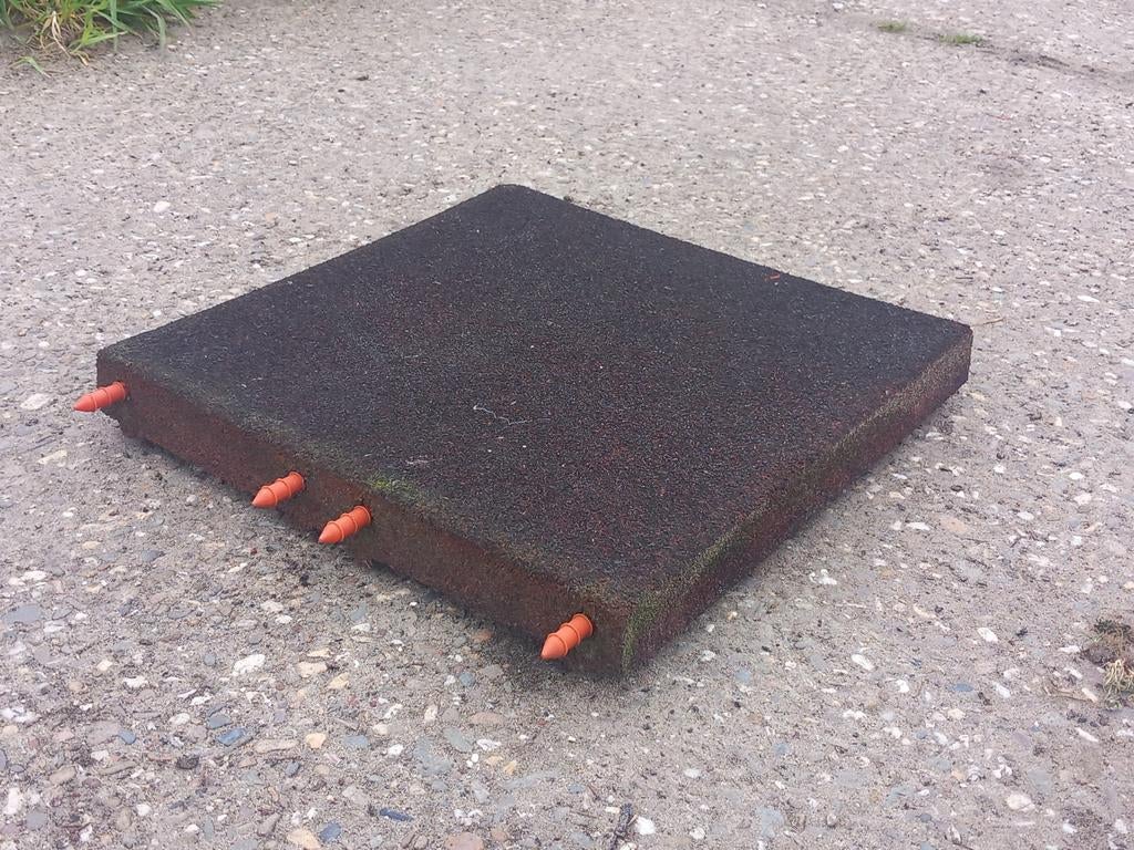 41 Rubber tegels 50x50x7, Tuin en Terras, Ophalen, Gebruikt, -, -