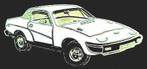 Triumph sportwagen pin- wit emaille, Verzenden, Nieuw, Transport, Speldje of Pin