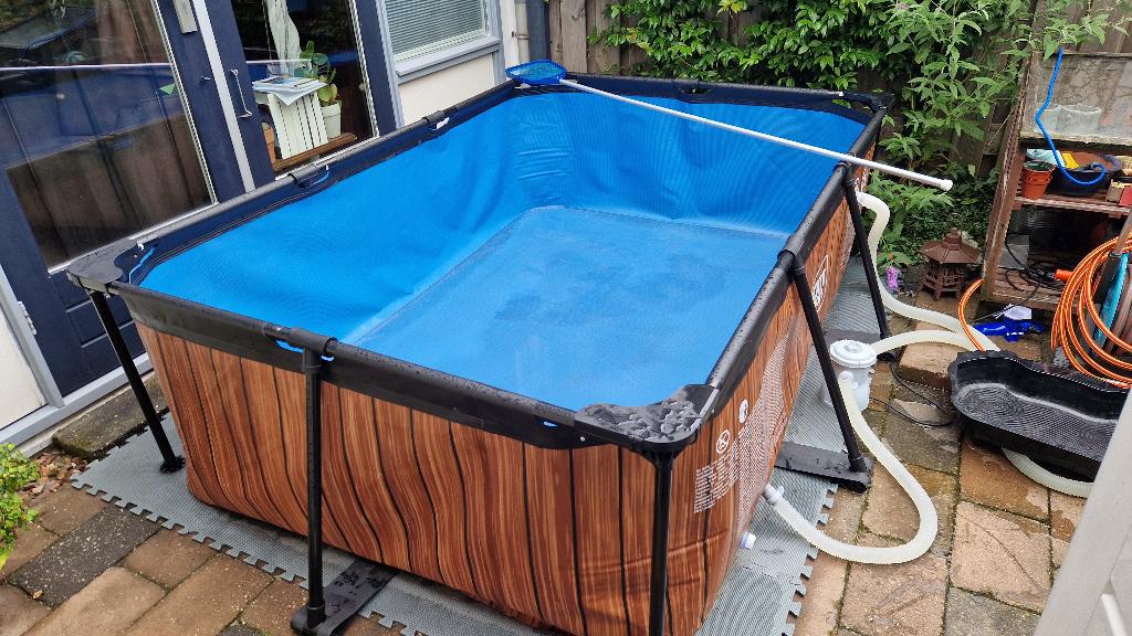 Compleet Zwembad 220x150cm Exit Toys incl alle toebehoren!, Ophalen, Minder dan 80 cm, Opzetzwembad, 200 tot 400 cm