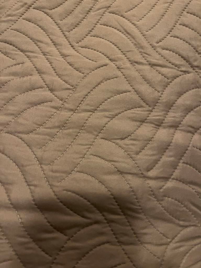 Sprei creme-mocca maat 260x260 cm 2-zijdig, Ophalen, Beige, Overige typen, Nieuw