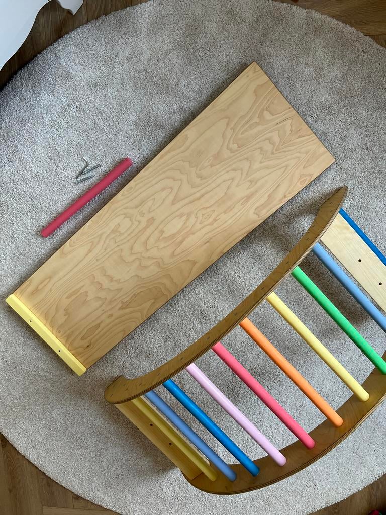 Klimrek met glijvlakken - Montessori speelgoed, Ophalen, Zo goed als nieuw, Klimwand