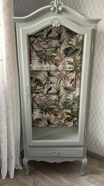 Brocante vitrinekast Queen ann, Ophalen, Met plank(en), Queen Ann, 50 tot 100 cm