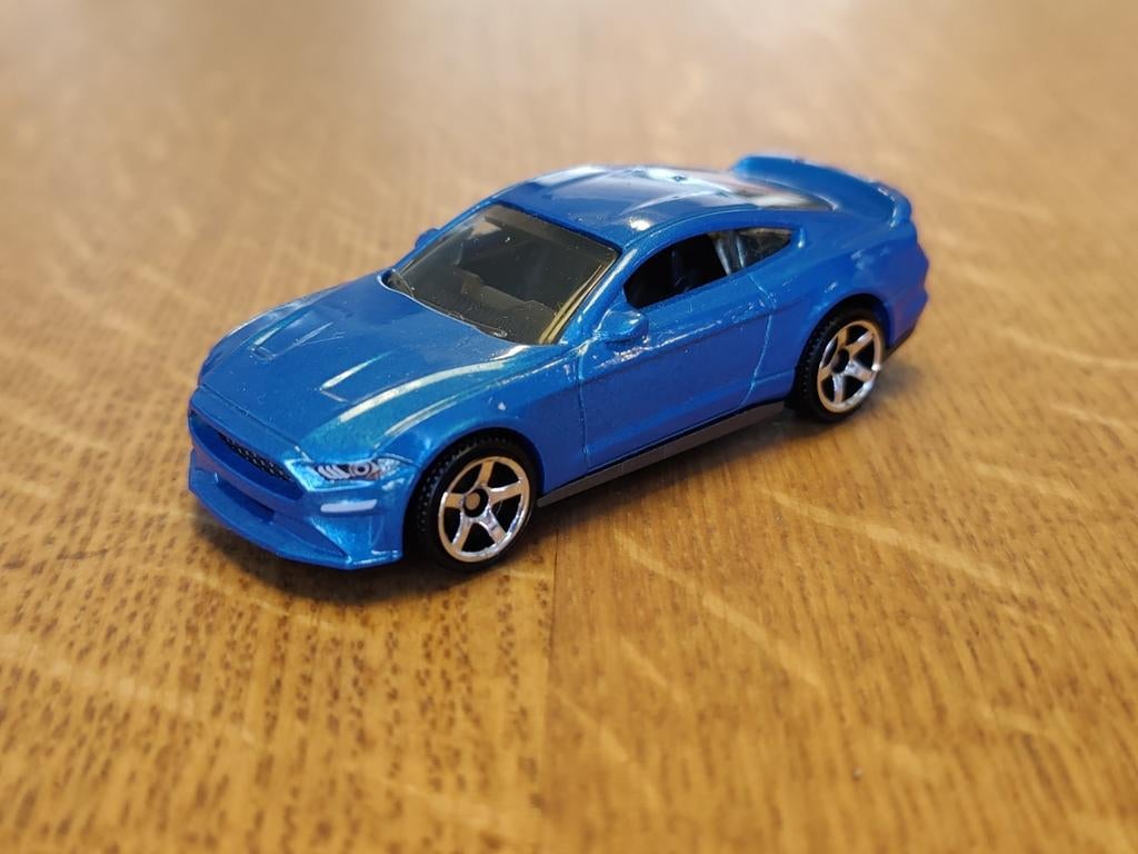 Matchbox Ford Mustang Coupe BLAUW, Ophalen of Verzenden, Zo goed als nieuw, Auto