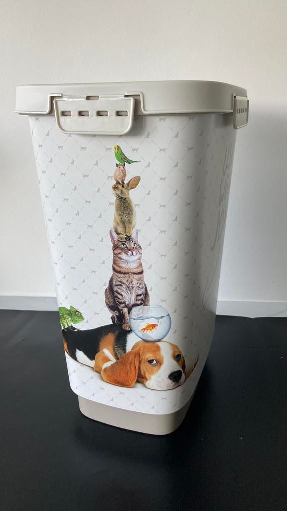 Plastic bewaarblik voor dierenvoer, Dieren en Toebehoren, Ophalen of Verzenden, Kat