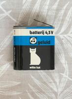 Platte Witte Kat batterij 4,5V, Ophalen of Verzenden, Gebruikt, Gebruiksvoorwerp