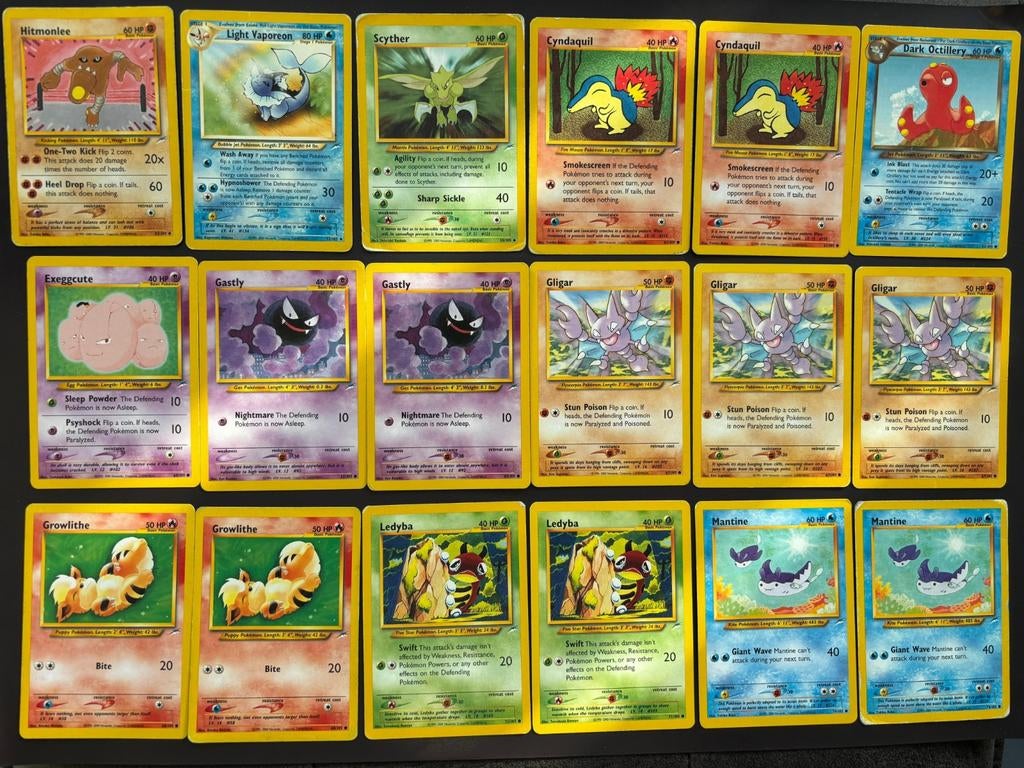 Oude pokemon kaarten Neo Destiny, Ophalen of Verzenden, Zo goed als nieuw, Meerdere kaarten