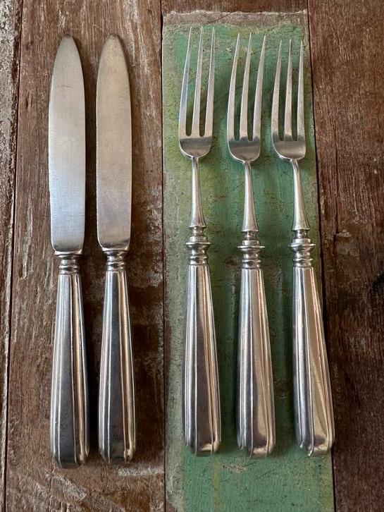 Nederlands zilver fruitbestek Fa. ’t Hart Den Haag 1920 835, Antiek en Kunst, Ophalen of Verzenden