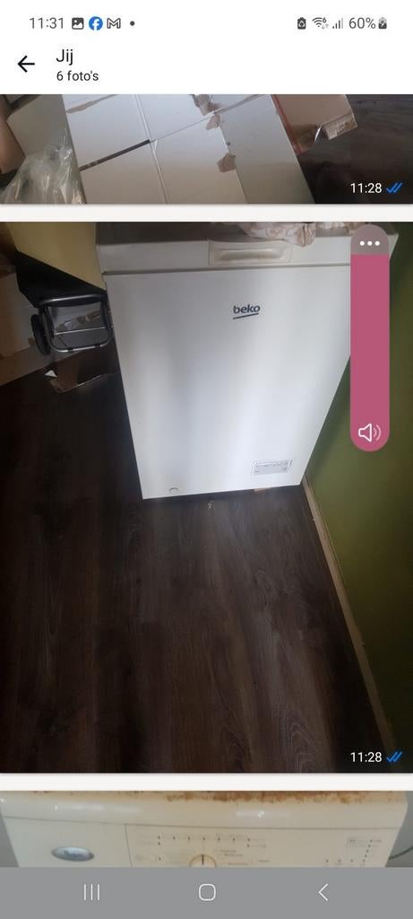 Compacte Beko vrieskist met bovenklep, Witgoed en Apparatuur, Vriezers en Diepvrieskisten, Vrieskist, Gebruikt, Minder dan 85 cm