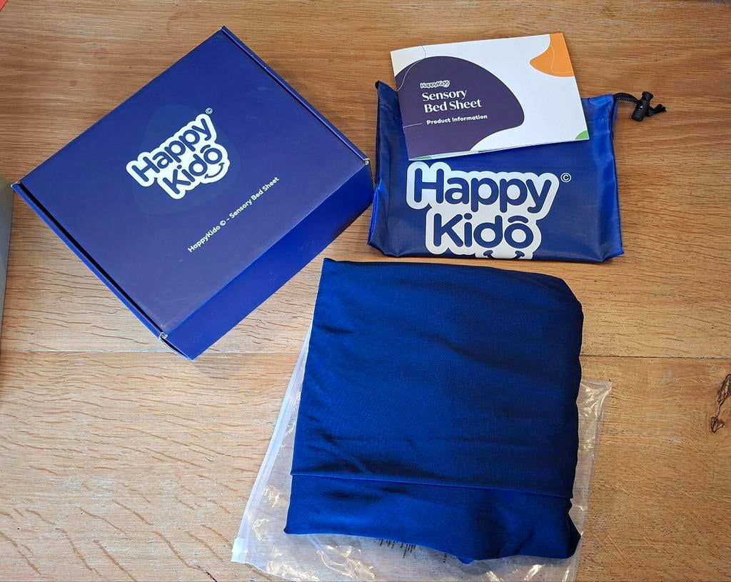 Happy Kido Slaaptunnel - Sensorisch Bedlaken, Eenpersoons, Blauw, Overige typen, Ophalen of Verzenden