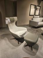 Leolux Caruzzo Fauteuil met hocker, Ophalen, Nieuw, 75 tot 100 cm, 75 tot 100 cm