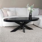 Salontafel mangohout zwart ovaal, Gebruikt, Minder dan 50 cm, Ovaal, Overige houtsoorten